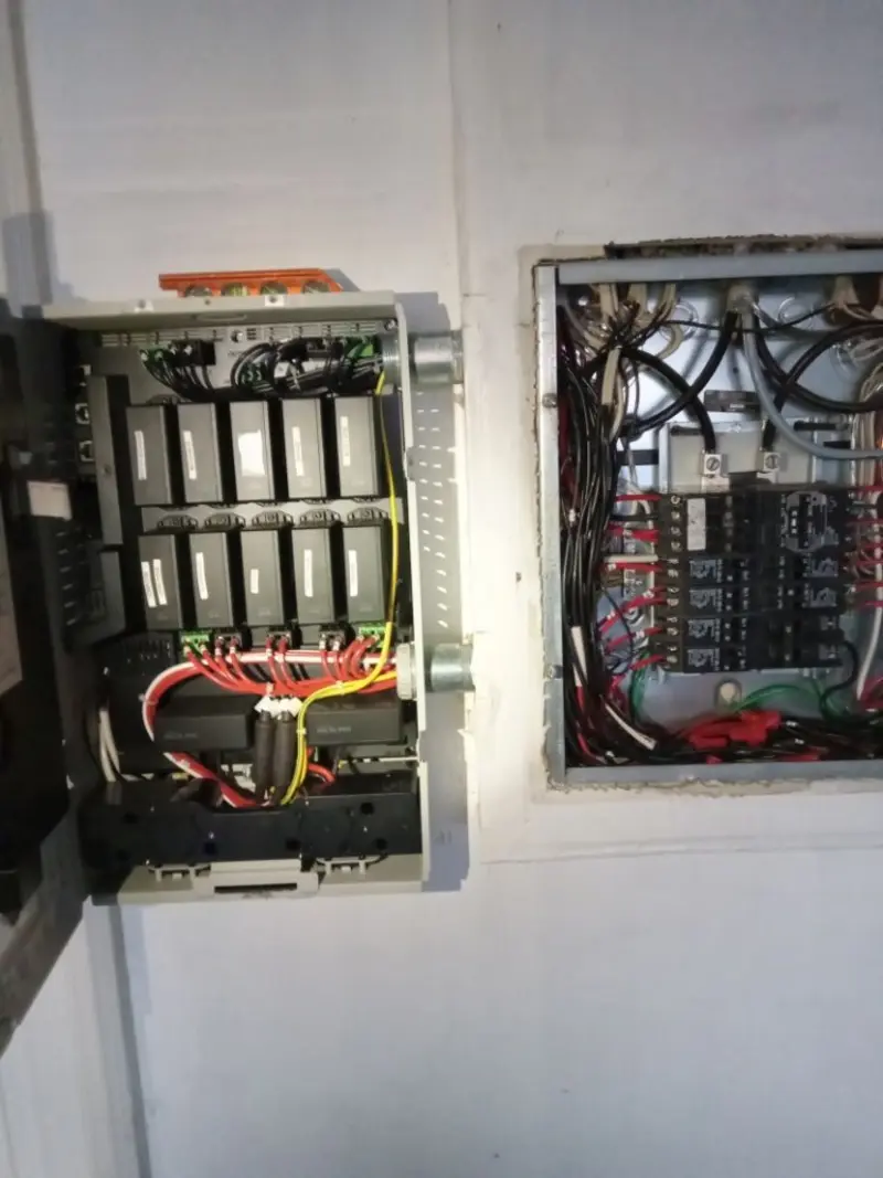 Electrical panel upgrade completed for Security Camera Wiring in Yountville